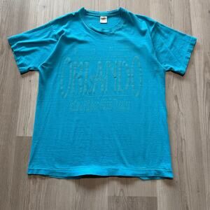 Vintage 90's Tony Orlando Florida Yellow Ribbon Music Theatre Blue Shirt Sz L